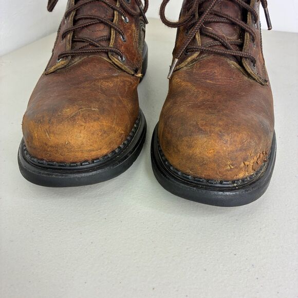 Red Wing Boots 12 D Brown Leather 926 DynaForce Waterproof Work Soft Toe - Picture 5 of 9
